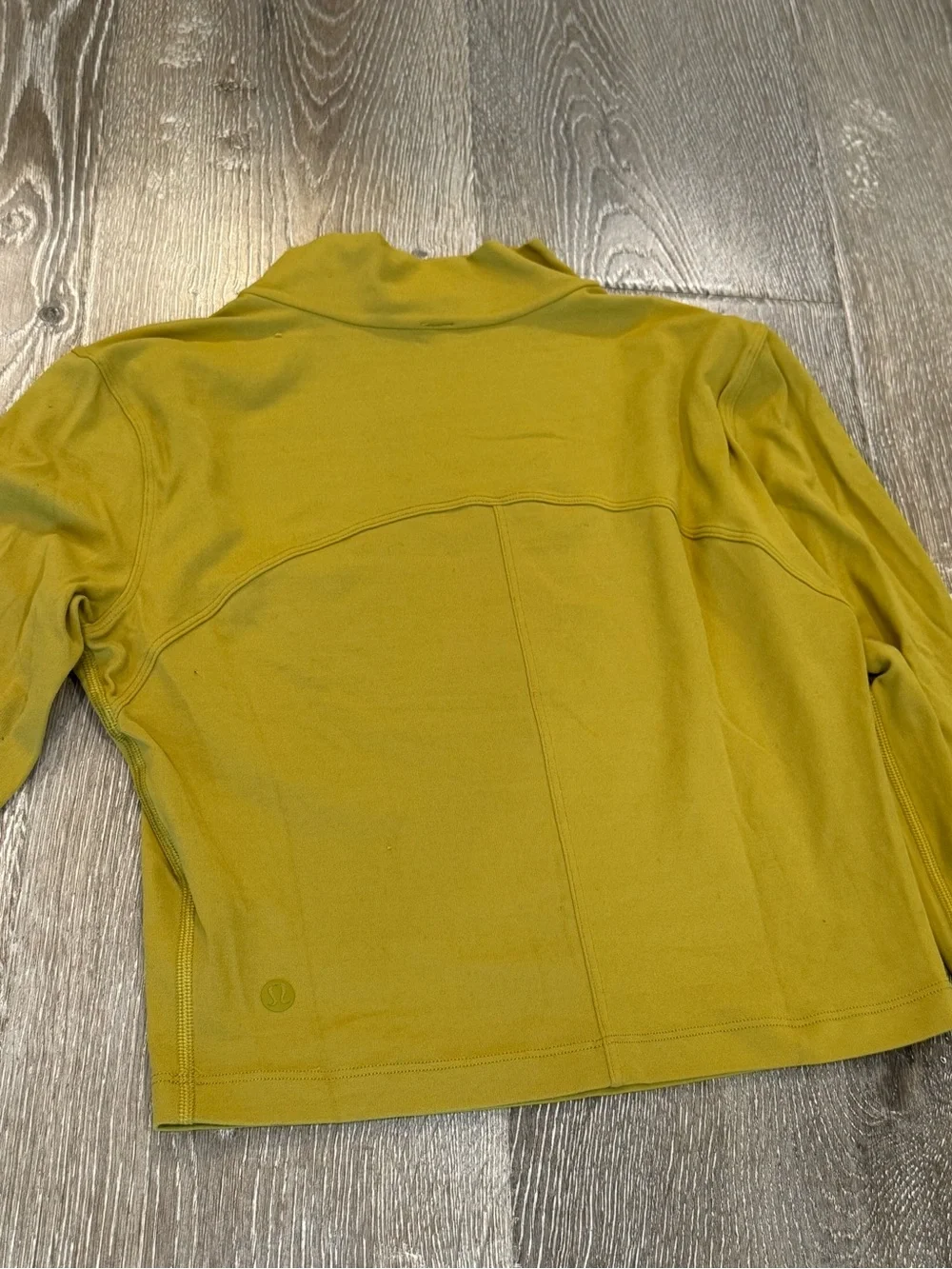 Lululemon align mock neck crop long sleeve, mustard